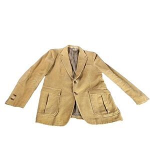 Vintage Mervyns Cambridge Classics Corduroy Blazer Men Sz 42L Tan Patch Workwear